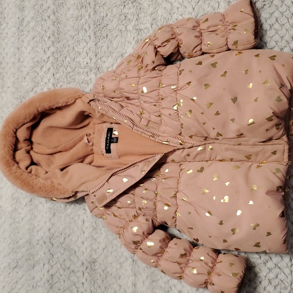 Tahari toddler pink coat